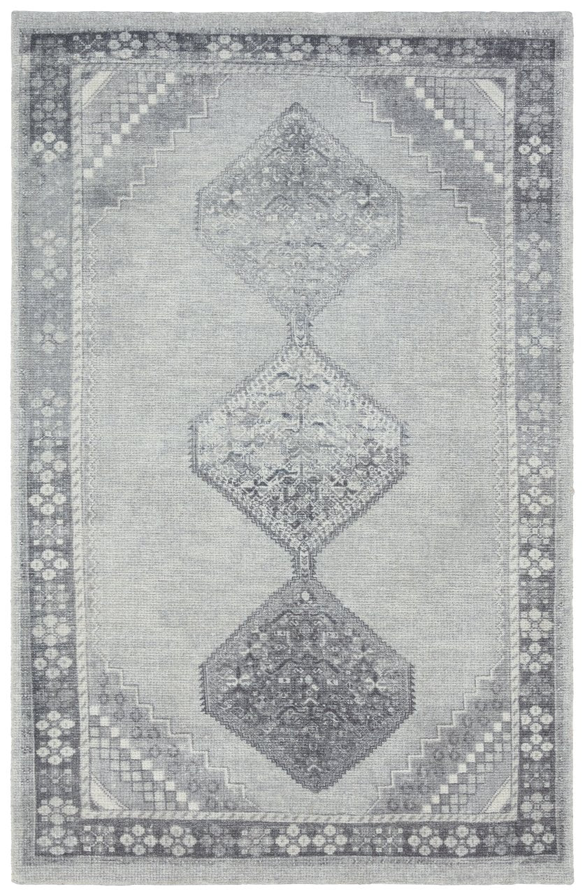 Jaipur Living Theo Diedre Tho02 Handwoven Handmade 60% Pet Yarn 40% Cotton Vintage Medallion Indoor Rug Gray 60% Pet Yarn 40% Cotton Rug161247