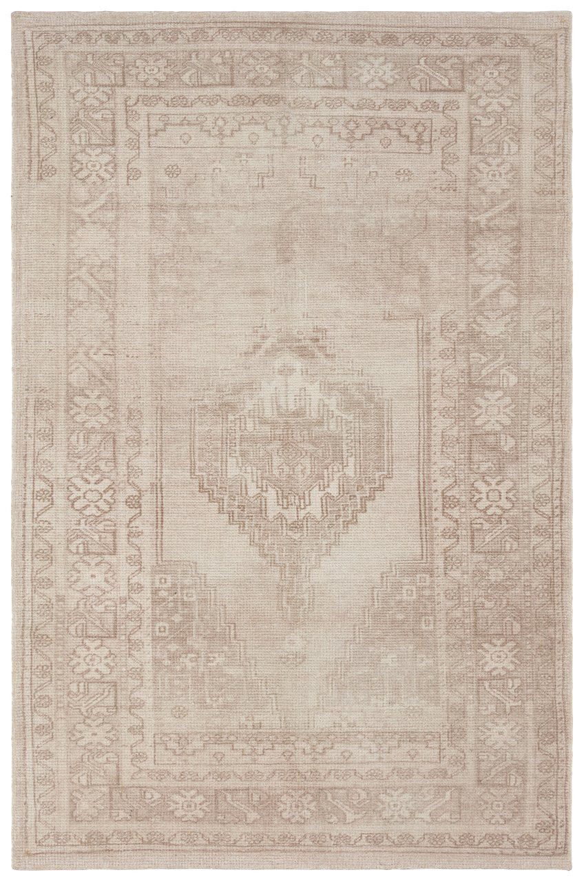 Jaipur Living Theo Bown Tho03 Handwoven Handmade 60% Pet Yarn 40% Cotton Vintage Medallion Indoor Rug Tan 60% Pet Yarn 40% Cotton Rug161253