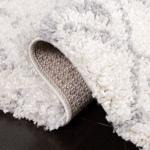 Safavieh Tahoe Shag Area Rug - Luxurious White & Grey 6'7"X8'7" Plush Design For Modern Home Décor White ,Grey 60% Polypropylene,Jute 40% Tho616c-6