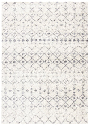 Safavieh Tahoe Shag Area Rug - Luxurious White & Grey 6'7"X8'7" Plush Design For Modern Home Décor White ,Grey 60% Polypropylene,Jute 40% Tho616c-6