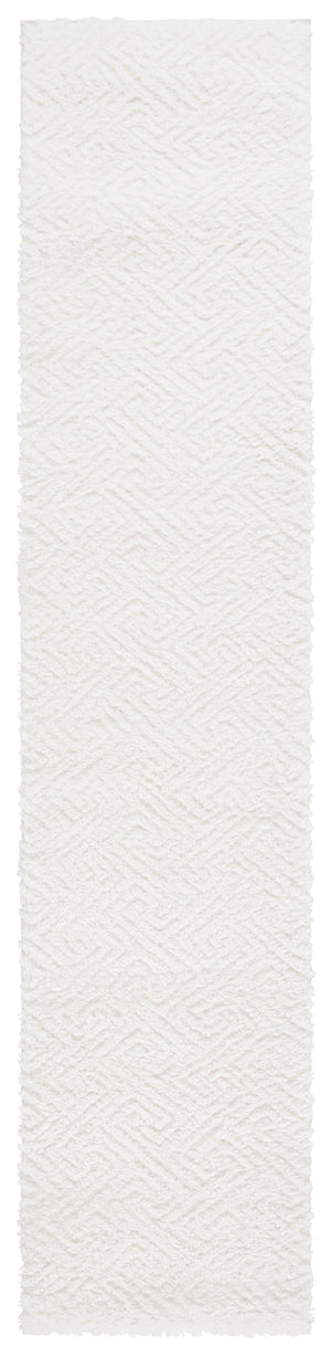 Safavieh Tahoe Luxurious Round Area Rug - Plush Power-loomed Geometric Design For Modern Elegance White 60% Polypropylene,Jute 40% Tho652a-3sq