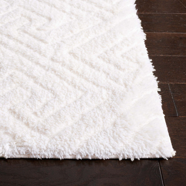 Safavieh Tahoe Shag 652 Power Loomed Shag Rug White THO652A-7SQ