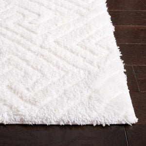 Safavieh Tahoe Shag 652 Power Loomed 60% Polypropylene, Jute 40% Shag Rug White THO652A-9