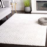 Safavieh Tahoe Shag 652 Power Loomed Shag Rug White THO652A-7SQ