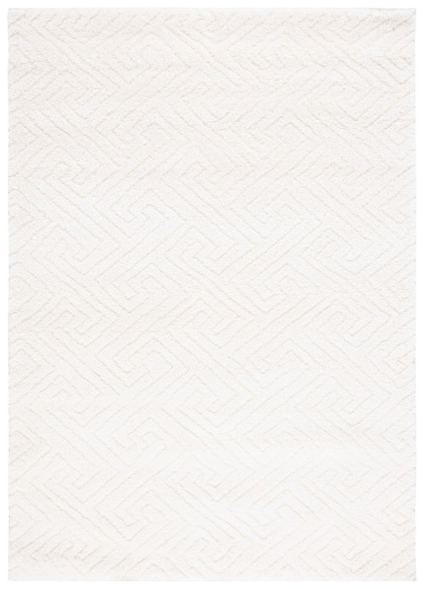 Safavieh Tahoe Shag 652 Power Loomed Shag Rug White THO652A-7SQ