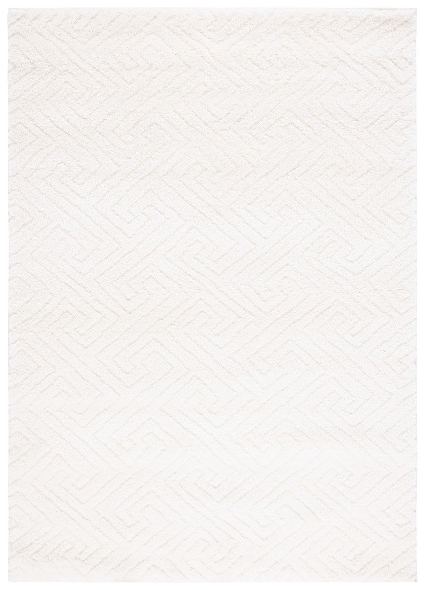 Safavieh Tahoe Shag 652 Power Loomed 60% Polypropylene, Jute 40% Shag Rug White THO652A-9