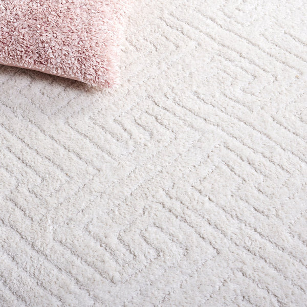 Safavieh Tahoe Luxurious Round Area Rug - Plush Power-loomed Geometric Design For Modern Elegance Ivory 60% Polypropylene,Jute 40% Tho652b-3