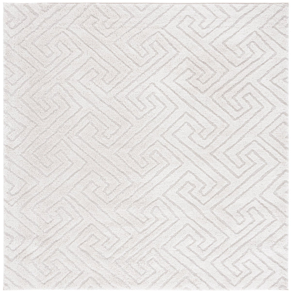 Safavieh Tahoe Luxurious Round Area Rug - Plush Power-loomed Geometric Design For Modern Elegance Ivory 60% Polypropylene,Jute 40% Tho652b-3