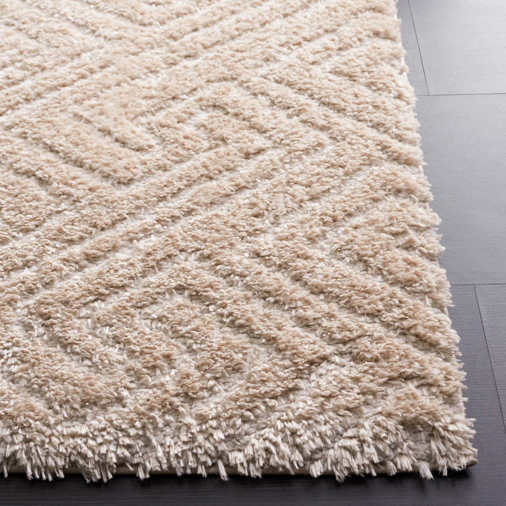 Safavieh Tahoe Shag 652 Power Loomed Polyester Shag Rug Beige THO652D-9