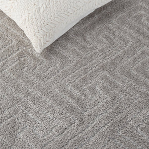 Safavieh Tahoe Luxurious Round Area Rug - Plush Power-loomed Geometric Design For Modern Elegance Grey 60% Polypropylene,Jute 40% Tho652f-7sq