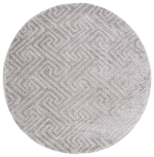 Safavieh Tahoe Luxurious Round Area Rug - Plush Power-loomed Geometric Design For Modern Elegance Grey 60% Polypropylene,Jute 40% Tho652f-7sq