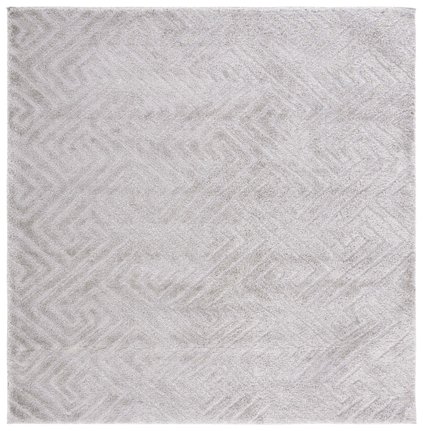 Safavieh Tahoe Luxurious Round Area Rug - Plush Power-loomed Geometric Design For Modern Elegance Grey 60% Polypropylene,Jute 40% Tho652f-7sq