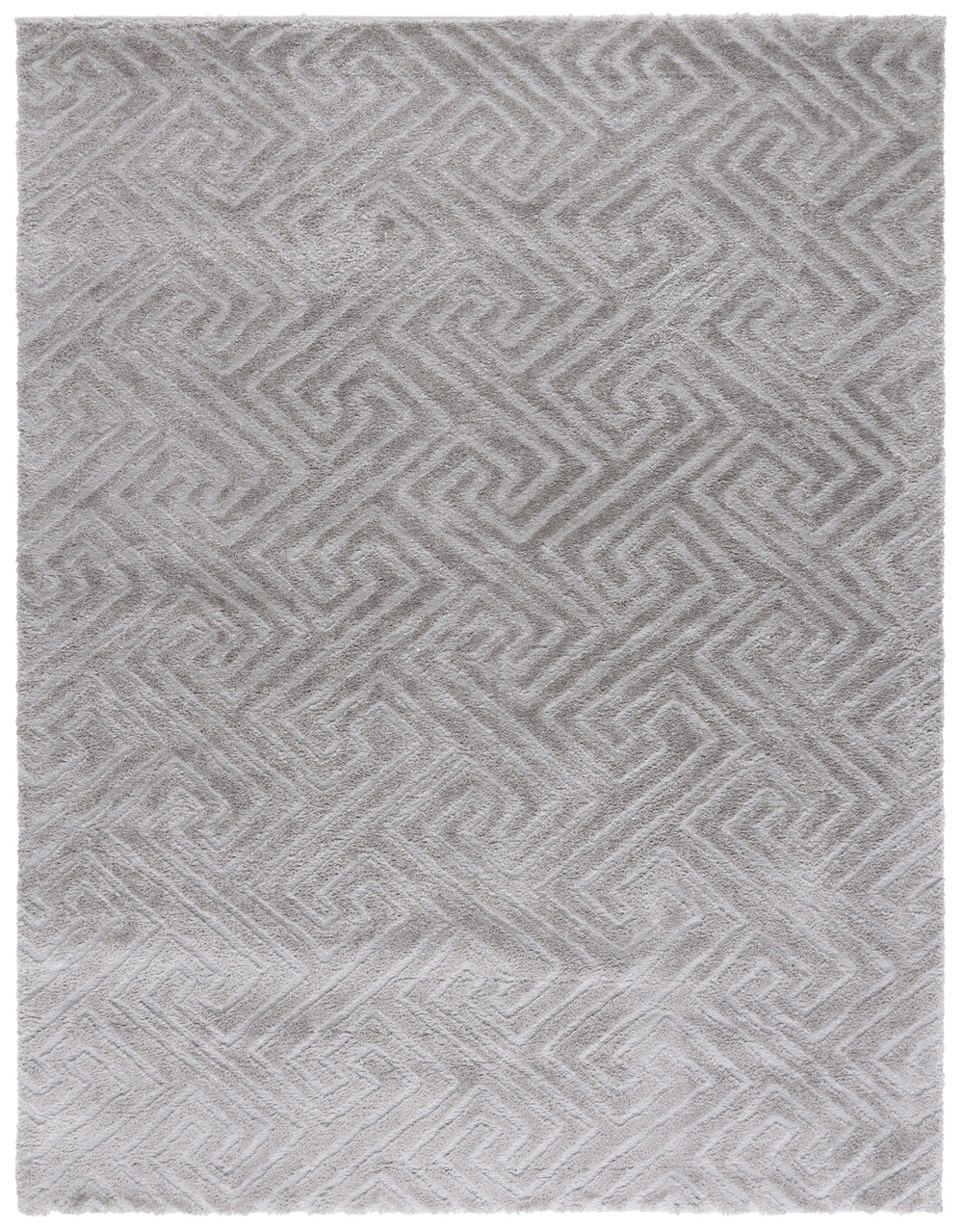 Safavieh Tahoe Luxurious Round Area Rug - Plush Power-loomed Geometric Design For Modern Elegance Grey 60% Polypropylene,Jute 40% Tho652f-7sq