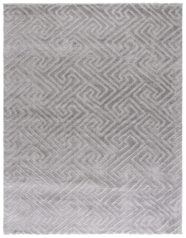 Safavieh Tahoe Luxurious Round Area Rug - Plush Power-loomed Geometric Design For Modern Elegance Grey 60% Polypropylene,Jute 40% Tho652f-7sq