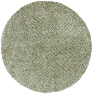 Safavieh Tahoe Luxurious Round Area Rug - Plush Power-loomed Geometric Design For Modern Elegance Sage 60% Polypropylene,Jute 40% Tho652w-10