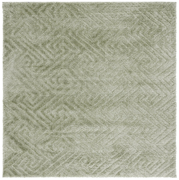 Safavieh Tahoe Luxurious Round Area Rug - Plush Power-loomed Geometric Design For Modern Elegance Sage 60% Polypropylene,Jute 40% Tho652w-10