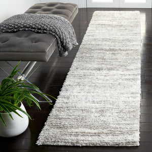 Safavieh Tahoe Shag Area Rug - Luxurious Ivory And Grey Design For Modern Living Spaces And Cozy Comfort Ivory ,Grey 60% Polypropylene,Jute 40% Tho653a-4