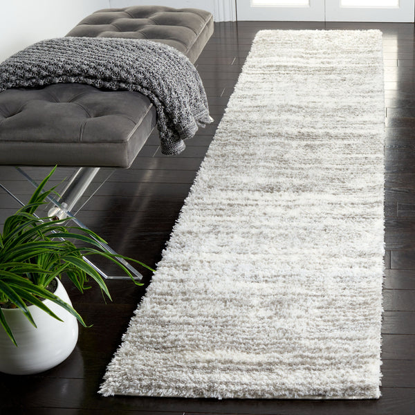 Safavieh Tahoe Shag Area Rug - Luxurious Ivory And Grey Design For Modern Living Spaces And Cozy Comfort Ivory ,Grey 60% Polypropylene,Jute 40% Tho653a-4