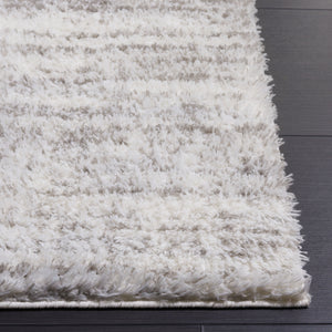 Safavieh Tahoe Shag Area Rug - Luxurious Ivory And Grey Design For Modern Living Spaces And Cozy Comfort Ivory ,Grey 60% Polypropylene,Jute 40% Tho653a-4