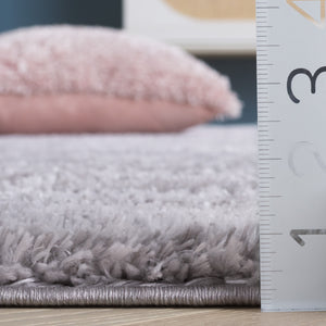 Safavieh Tahoe Shag Area Rug - Luxurious Ivory And Grey Design For Modern Living Spaces And Cozy Comfort Grey ,Dark Grey 60% Polypropylene,Jute 40% Tho653g-69