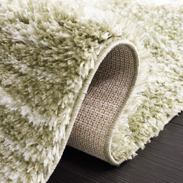 Safavieh Tahoe Shag 653 Power Loomed Polyester Shag Rug Sage / Ivory THO653W-9