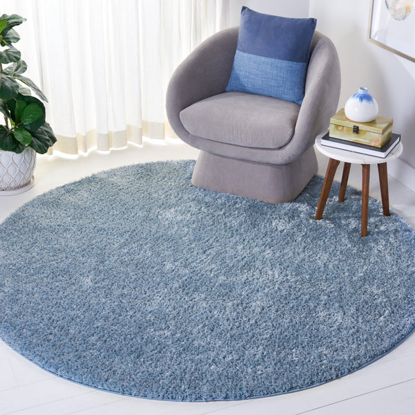 Safavieh Tahoe Shag Area Rug - Luxurious Turkish Craftsmanship, Plush Comfort, And Timeless Elegance For Any Space Blue 60% Polypropylene,Jute 40% Tho670m-3