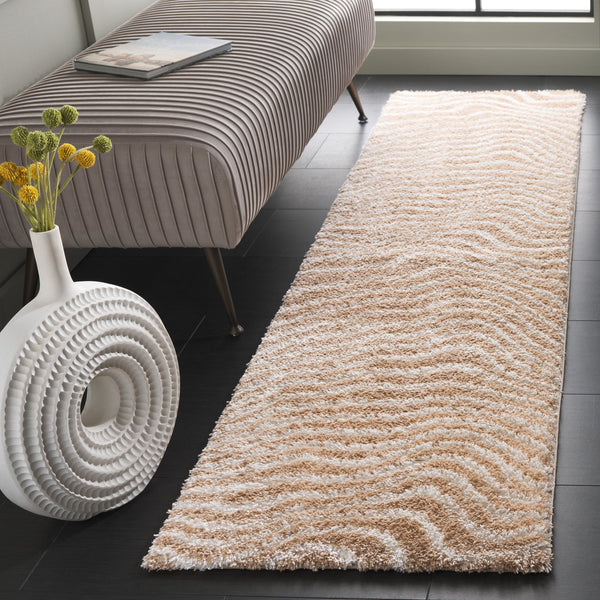 Safavieh Tahoe Shag Area Rug - Luxurious Gold And Ivory Design For Elegant Home Décor And Comfort Gold ,Ivory 60% Polypropylene,Jute 40% Tho680d-9
