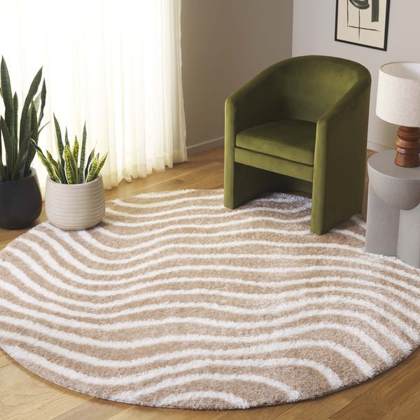 Safavieh Tahoe Shag Area Rug - Luxurious Gold And Ivory Design For Elegant Home Décor And Comfort Gold ,Ivory 60% Polypropylene,Jute 40% Tho680d-9