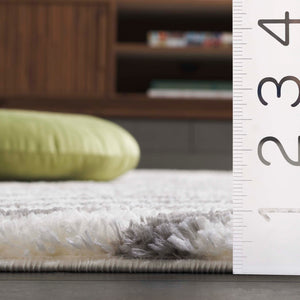 Safavieh Tahoe Shag Area Rug - Luxurious Gold And Ivory Design For Elegant Home Décor And Comfort Ivory ,Grey 60% Polypropylene,Jute 40% Tho680f-5