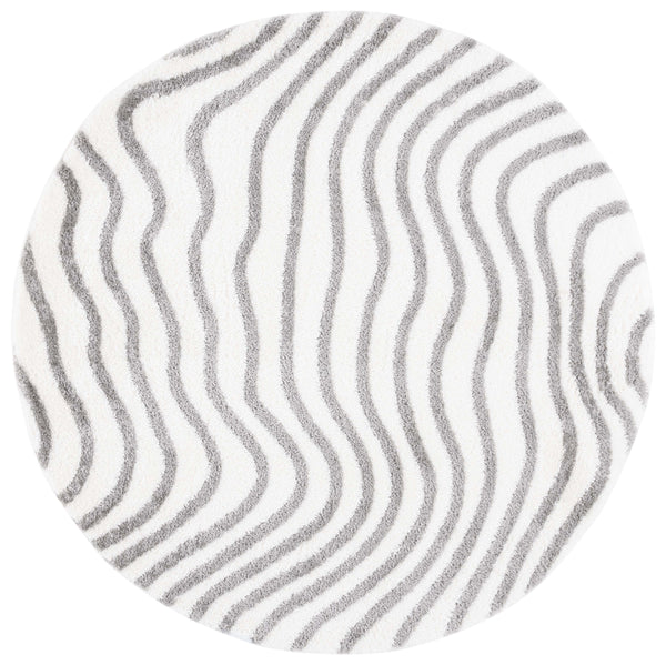 Safavieh Tahoe Shag Area Rug - Luxurious Gold And Ivory Design For Elegant Home Décor And Comfort Ivory ,Grey 60% Polypropylene,Jute 40% Tho680f-5