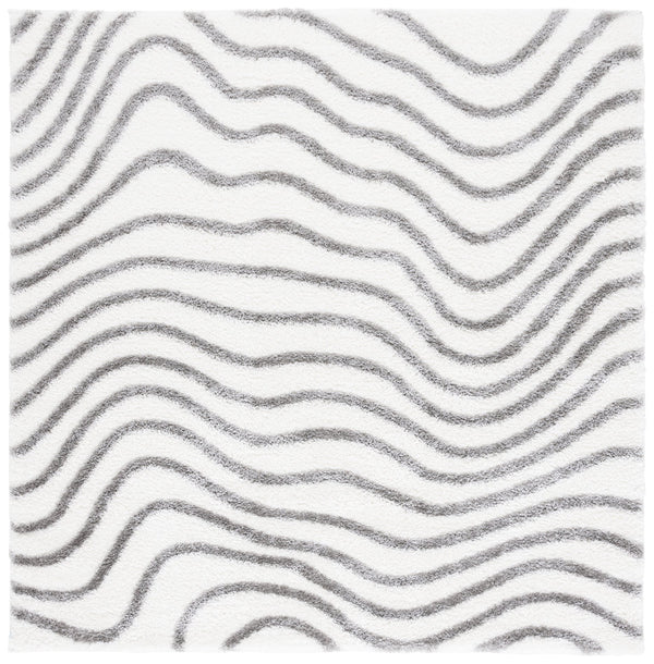 Safavieh Tahoe Shag Area Rug - Luxurious Gold And Ivory Design For Elegant Home Décor And Comfort Ivory ,Grey 60% Polypropylene,Jute 40% Tho680f-5