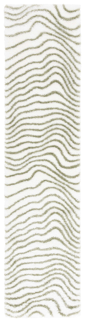 Safavieh Tahoe Shag Area Rug - Luxurious Gold And Ivory Design For Elegant Home Décor And Comfort Ivory ,Green 60% Polypropylene,Jute 40% Tho680w-5