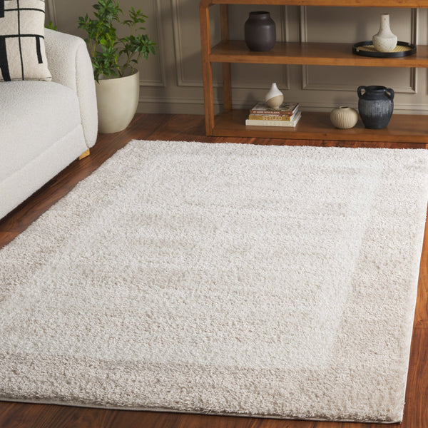 Safavieh Tahoe Luxurious Shag Area Rug - Plush Polyester Pile, Elegant Turkish Design For Timeless Decor Beige ,Ivory 60% Polypropylene,Jute 40% Tho682b-7sq