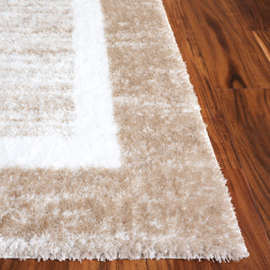 Safavieh Tahoe Luxurious Shag Area Rug - Plush Polyester Pile, Elegant Turkish Design For Timeless Decor Gold ,Ivory 60% Polypropylene,Jute 40% Tho682d-8