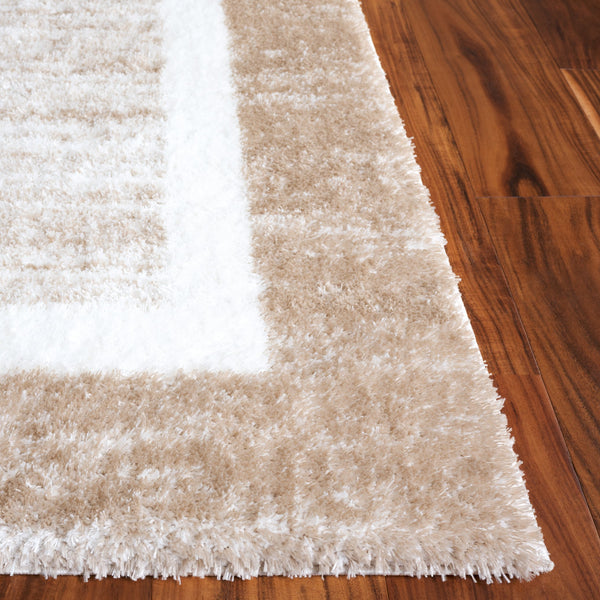 Safavieh Tahoe Luxurious Shag Area Rug - Plush Polyester Pile, Elegant Turkish Design For Timeless Decor Gold ,Ivory 60% Polypropylene,Jute 40% Tho682d-8