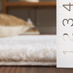 Safavieh Tahoe Luxurious Power Loomed Shag Area Rug – Soft, Durable, Elegant Turkish Design For Any Space Ivory ,Beige 60% Polypropylene,Jute 40% Tho686b-28