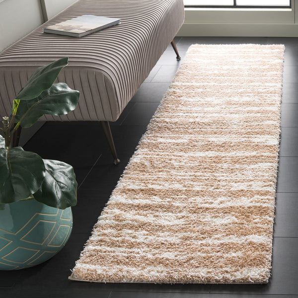 Safavieh Tahoe Luxurious Power Loomed Shag Area Rug – Soft, Durable, Elegant Turkish Design For Any Space Ivory ,Gold 60% Polypropylene,Jute 40% Tho686d-8