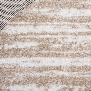 Safavieh Tahoe Luxurious Power Loomed Shag Area Rug – Soft, Durable, Elegant Turkish Design For Any Space Ivory ,Gold 60% Polypropylene,Jute 40% Tho686d-8