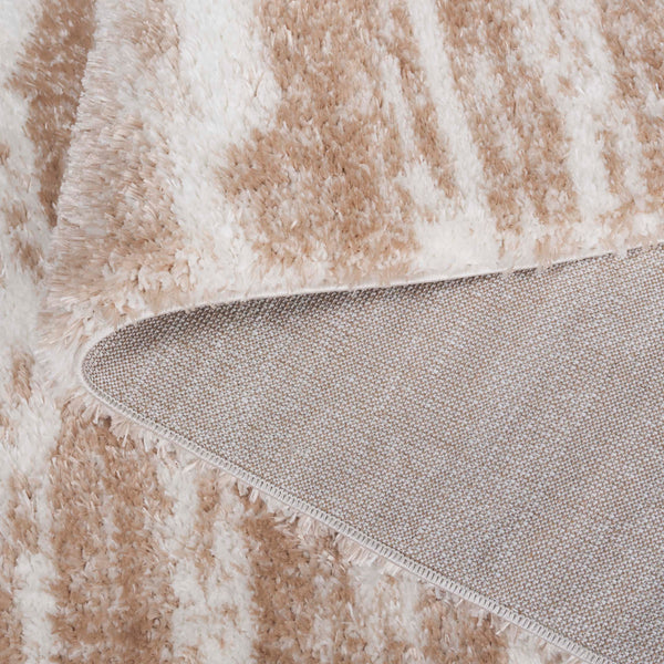 Safavieh Tahoe Luxurious Power Loomed Shag Area Rug – Soft, Durable, Elegant Turkish Design For Any Space Ivory ,Gold 60% Polypropylene,Jute 40% Tho686d-8