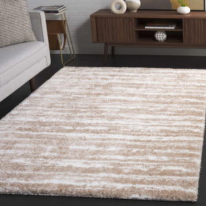 Safavieh Tahoe Luxurious Power Loomed Shag Area Rug – Soft, Durable, Elegant Turkish Design For Any Space Ivory ,Gold 60% Polypropylene,Jute 40% Tho686d-8