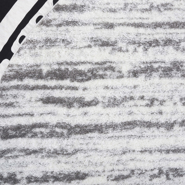 Safavieh Tahoe Luxurious Power Loomed Shag Area Rug – Soft, Durable, Elegant Turkish Design For Any Space Ivory ,Dark Grey 60% Polypropylene,Jute 40% Tho686h-7sq