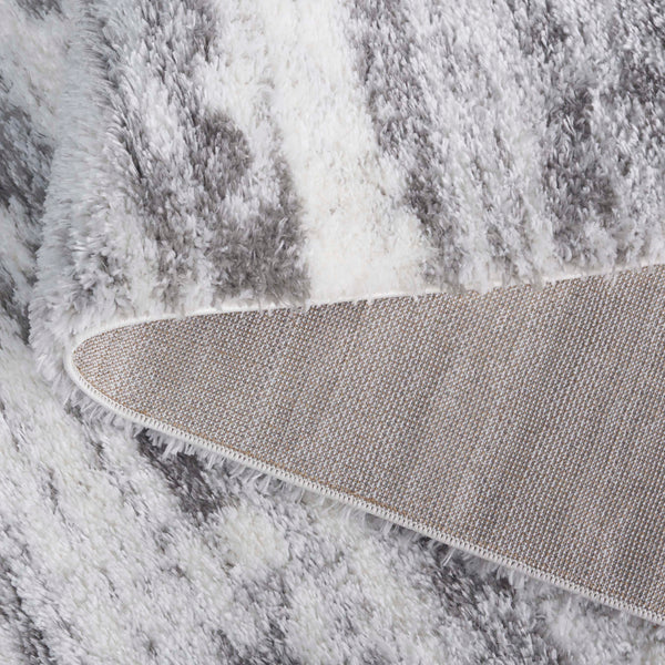 Safavieh Tahoe Luxurious Power Loomed Shag Area Rug – Soft, Durable, Elegant Turkish Design For Any Space Ivory ,Dark Grey 60% Polypropylene,Jute 40% Tho686h-7sq