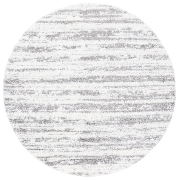 Safavieh Tahoe Luxurious Power Loomed Shag Area Rug – Soft, Durable, Elegant Turkish Design For Any Space Ivory ,Dark Grey 60% Polypropylene,Jute 40% Tho686h-7sq