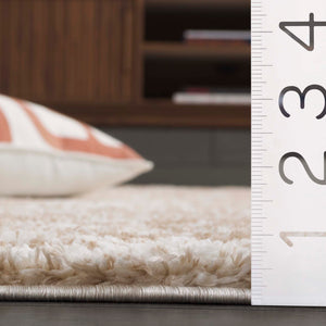 Safavieh Tahoe Luxurious Shag Area Rug - Elegant Ivory And Gold Design For Modern Home Décor Comfort Ivory ,Gold 60% Polypropylene,Jute 40% Tho688d-8