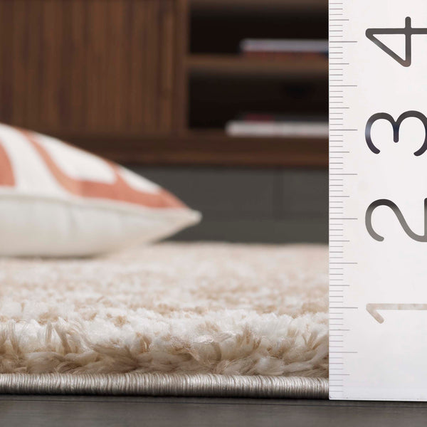 Safavieh Tahoe Luxurious Shag Area Rug - Elegant Ivory And Gold Design For Modern Home Décor Comfort Ivory ,Gold 60% Polypropylene,Jute 40% Tho688d-8