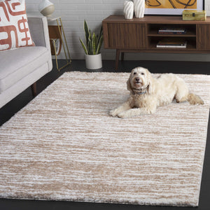 Safavieh Tahoe Luxurious Shag Area Rug - Elegant Ivory And Gold Design For Modern Home Décor Comfort Ivory ,Gold 60% Polypropylene,Jute 40% Tho688d-8