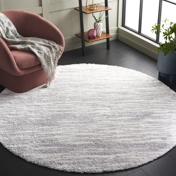 Safavieh Tahoe Luxurious Shag Area Rug - Elegant Ivory And Gold Design For Modern Home Décor Comfort Ivory ,Grey 60% Polypropylene,Jute 40% Tho688f-4