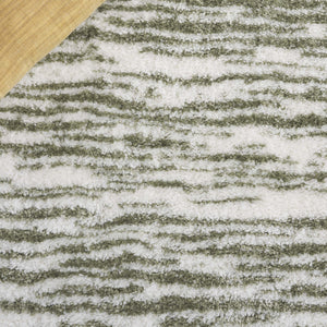 Safavieh Tahoe Luxurious Shag Area Rug - Elegant Ivory And Gold Design For Modern Home Décor Comfort Ivory ,Green 60% Polypropylene,Jute 40% Tho688w-5