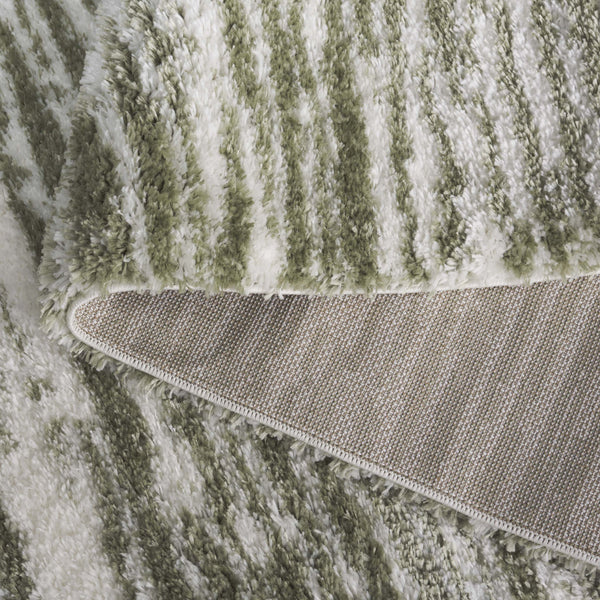 Safavieh Tahoe Luxurious Shag Area Rug - Elegant Ivory And Gold Design For Modern Home Décor Comfort Ivory ,Green 60% Polypropylene,Jute 40% Tho688w-5