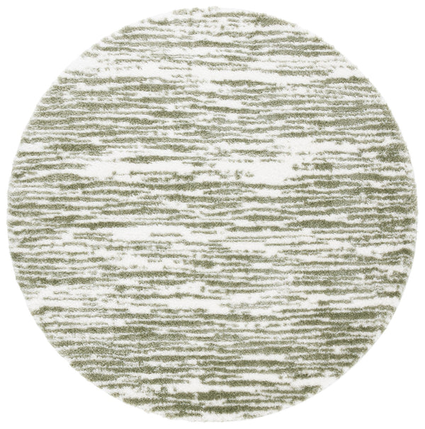 Safavieh Tahoe Luxurious Shag Area Rug - Elegant Ivory And Gold Design For Modern Home Décor Comfort Ivory ,Green 60% Polypropylene,Jute 40% Tho688w-5